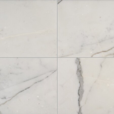 Calacatta Gold 12 In. X 12 In. Polished Marble Floor And Wall Tile, 10PK